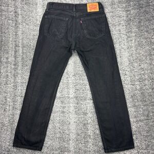 Levi's 505 Men's Jeans Black W34 L32 (Actual W33 L30.5) Straight Fit Denim